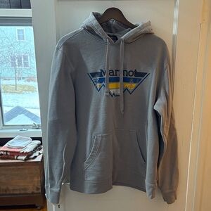 Marmot Gray and Blue Graphic Hoodie